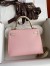 Hermes Kelly Sellier 25 Bicolor Bag in Rose Sakura and Craie Epsom Calfskin