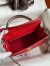 Hermes Kelly Sellier 25 Bicolor Bag in Red and Etain Epsom Calfskin