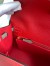 Hermes Kelly Sellier 25 Bicolor Bag in Red and Etain Epsom Calfskin