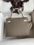 Hermes Kelly Sellier 25 Bicolor Bag in Taupe and Craie Epsom Calfskin