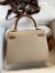 Hermes Kelly Sellier 25 Bicolor Bag in Trench and Gold Epsom Calfskin