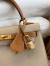 Hermes Kelly Sellier 25 Bicolor Bag in Trench and Gold Epsom Calfskin