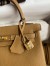 Hermes Kelly Retourne 25 Handmade Bag In Biscuit Clemence Leather 