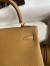 Hermes Kelly Retourne 25 Handmade Bag In Biscuit Clemence Leather 