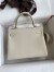 Hermes Kelly Retourne 25 Handmade Bag In Craie Clemence Leather