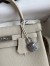 Hermes Kelly Retourne 25 Handmade Bag In Craie Clemence Leather
