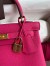 Hermes Kelly Retourne 25 Handmade Bag In Framboise Clemence Leather