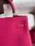 Hermes Kelly Retourne 25 Handmade Bag In Framboise Clemence Leather