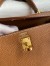 Hermes Kelly Retourne 25 Handmade Bag In Gold Clemence Leather