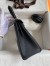 Hermes Kelly Retourne 25 Handmade Bag In Black Clemence Leather