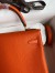 Hermes Kelly Retourne 25 Handmade Bag In Orange Clemence Leather