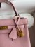 Hermes Kelly Retourne 25 Handmade Bag In Rose Sakura Clemence Leather