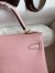 Hermes Kelly Retourne 25 Handmade Bag In Rose Sakura Clemence Leather