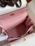 Hermes Kelly Retourne 25 Handmade Bag In Rose Sakura Clemence Leather