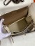 Hermes Kelly Retourne 25 Bicolor Bag in Taupe and Craie Clemence Calfskin