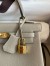 Hermes Kelly Retourne 25 Handmade Bag In Gris Tourterelle Clemence Leather 