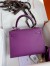 Hermes Kelly Sellier 25 Handmade Bag In Anemone Epsom Calfskin