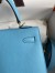 Hermes Kelly Sellier 25 Handmade Bag In Blue Candy Epsom Calfskin 