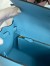 Hermes Kelly Sellier 25 Handmade Bag In Blue Candy Epsom Calfskin 