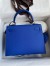 Hermes Kelly Sellier 25 Handmade Bag In Blue France Epsom Calfskin