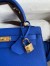 Hermes Kelly Sellier 25 Handmade Bag In Blue France Epsom Calfskin