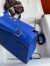 Hermes Kelly Sellier 25 Handmade Bag In Blue France Epsom Calfskin