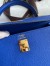 Hermes Kelly Sellier 25 Handmade Bag In Blue France Epsom Calfskin