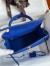 Hermes Kelly Sellier 25 Handmade Bag In Blue France Epsom Calfskin