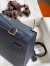Hermes Kelly Sellier 25 Handmade Bag In Blue Indigo Epsom Calfskin