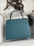 Hermes Kelly Sellier 25 Handmade Bag In Blue Jean Epsom Calfskin