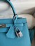 Hermes Kelly Sellier 25 Handmade Bag In Blue du Nord Epsom Calfskin 