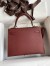 Hermes Kelly Sellier 25 Handmade Bag In Bordeaux Epsom Calfskin