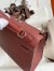 Hermes Kelly Sellier 25 Handmade Bag In Bordeaux Epsom Calfskin