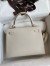 Hermes Kelly Sellier 25 Handmade Bag In Craie Epsom Calfskin