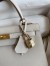 Hermes Kelly Sellier 25 Handmade Bag In Craie Epsom Calfskin