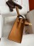 Hermes Kelly Sellier 25 Handmade Bag In Gold Epsom Calfskin