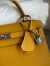 Hermes Kelly Sellier 25 Handmade Bag In Jaune Ambre Epsom Calfskin