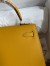 Hermes Kelly Sellier 25 Handmade Bag In Jaune Ambre Epsom Calfskin