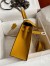 Hermes Kelly Sellier 25 Handmade Bag In Jaune Ambre Epsom Calfskin