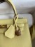 Hermes Kelly Sellier 25 Handmade Bag In Jaune Poussin Epsom Calfskin