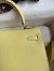 Hermes Kelly Sellier 25 Handmade Bag In Jaune Poussin Epsom Calfskin