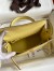 Hermes Kelly Sellier 25 Handmade Bag In Jaune Poussin Epsom Calfskin