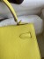 Hermes Kelly Sellier 25 Handmade Bag In Lime Epsom Calfskin