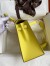 Hermes Kelly Sellier 25 Handmade Bag In Lime Epsom Calfskin