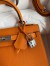 Hermes Kelly Sellier 25 Handmade Bag In Orange Epsom Calfskin