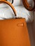 Hermes Kelly Sellier 25 Handmade Bag In Orange Epsom Calfskin