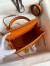 Hermes Kelly Sellier 25 Handmade Bag In Orange Epsom Calfskin