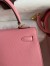 Hermes Kelly Sellier 25 Handmade Bag In Rose Confetti Epsom Calfskin