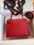 Hermes Kelly Sellier 25 Handmade Bag In Red Epsom Calfskin