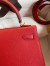 Hermes Kelly Sellier 25 Handmade Bag In Red Epsom Calfskin